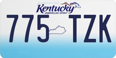 KY license plate 775TZK