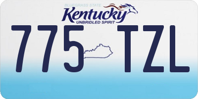 KY license plate 775TZL