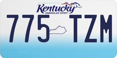 KY license plate 775TZM