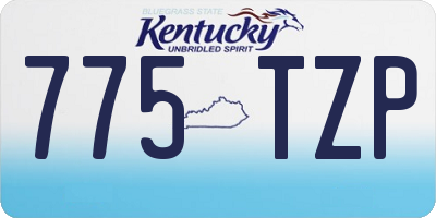 KY license plate 775TZP
