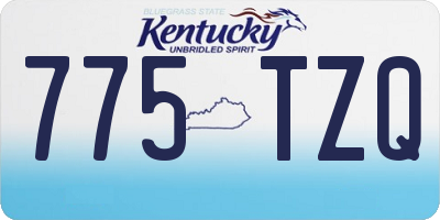 KY license plate 775TZQ