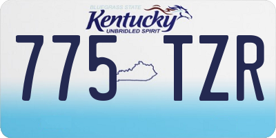 KY license plate 775TZR