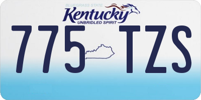 KY license plate 775TZS