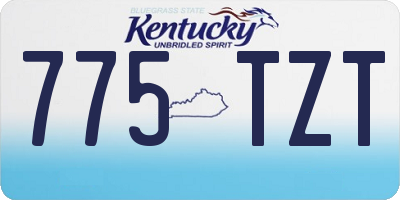 KY license plate 775TZT