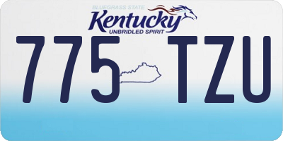 KY license plate 775TZU
