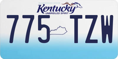 KY license plate 775TZW