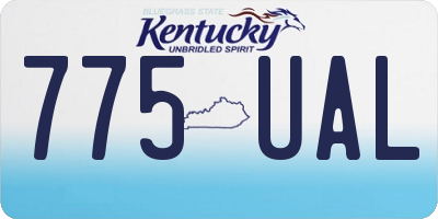 KY license plate 775UAL