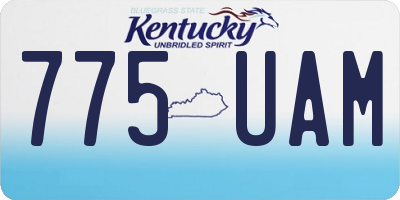 KY license plate 775UAM