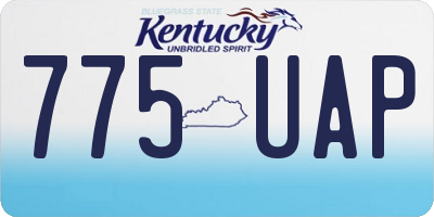 KY license plate 775UAP