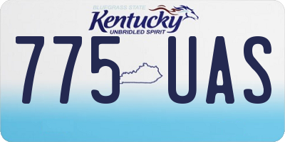 KY license plate 775UAS