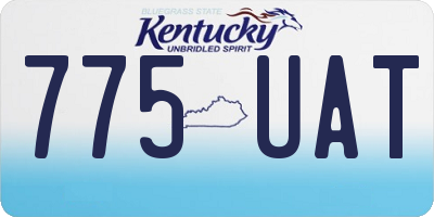 KY license plate 775UAT