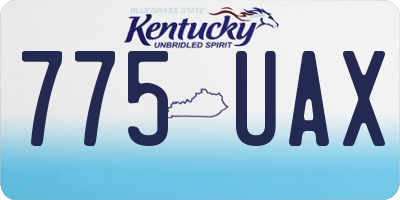 KY license plate 775UAX