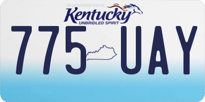 KY license plate 775UAY