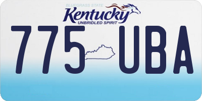 KY license plate 775UBA
