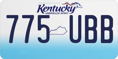KY license plate 775UBB