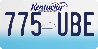 KY license plate 775UBE