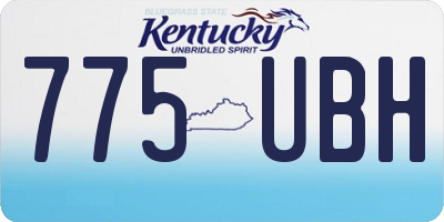 KY license plate 775UBH
