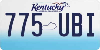 KY license plate 775UBI