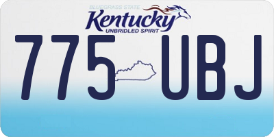 KY license plate 775UBJ