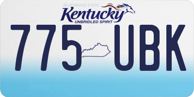 KY license plate 775UBK