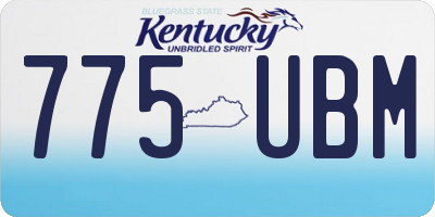 KY license plate 775UBM
