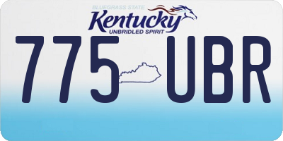KY license plate 775UBR