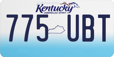 KY license plate 775UBT