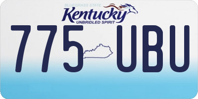 KY license plate 775UBU