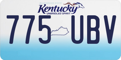 KY license plate 775UBV