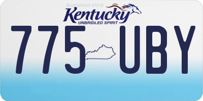 KY license plate 775UBY
