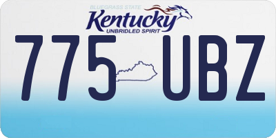 KY license plate 775UBZ