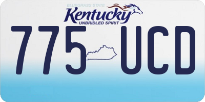 KY license plate 775UCD