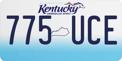 KY license plate 775UCE
