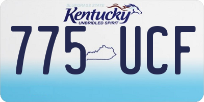 KY license plate 775UCF