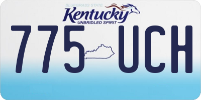 KY license plate 775UCH