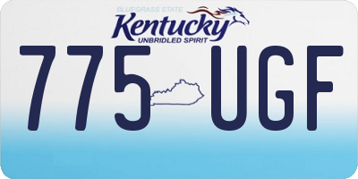 KY license plate 775UGF