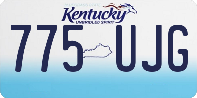 KY license plate 775UJG