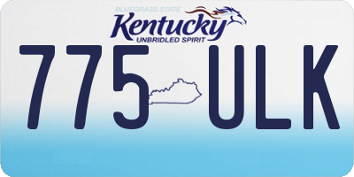 KY license plate 775ULK