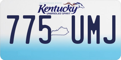 KY license plate 775UMJ