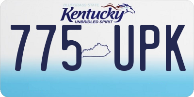 KY license plate 775UPK