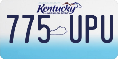 KY license plate 775UPU