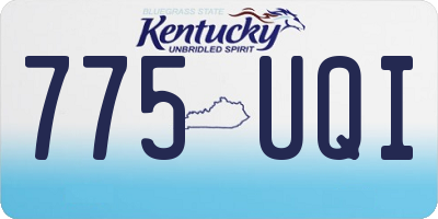 KY license plate 775UQI
