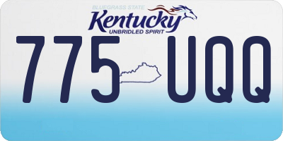 KY license plate 775UQQ