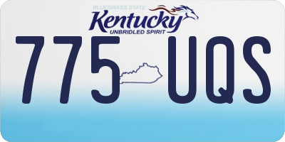 KY license plate 775UQS