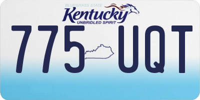 KY license plate 775UQT