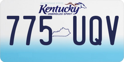 KY license plate 775UQV