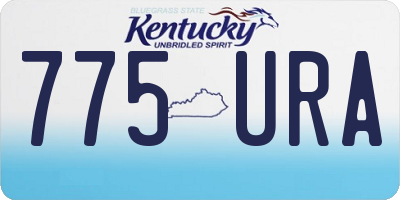 KY license plate 775URA