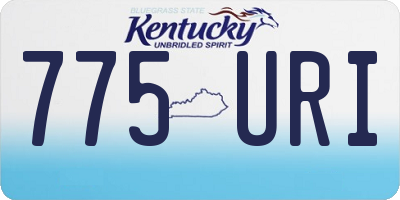 KY license plate 775URI
