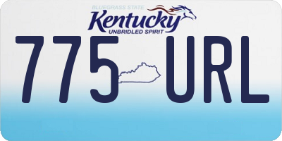 KY license plate 775URL