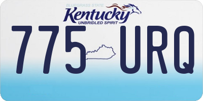 KY license plate 775URQ